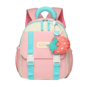 SMARTTIP Sac à dos école enfants style ludique fermeture éclair grande capacité confortable couleur rose pâle
