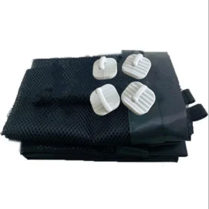 Filet de rangement en maille respirante noir 4 fermetures en plastique organisation espace 多用途 résistant facile à nettoyer Filet de rangement en maille respirante noir 4 fermetures en plastique organisation espace 多用途 résistant facile à nettoyer