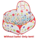 PANGDUBE 1.2m Hexagonal Foldable Baby Playpen Safety Fence Colorful Kids Activity Area with Storage Basket and Hoop  Color 4