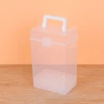 Organisateur transparent en plastique pour stylos et marqueurs boîte de rangement portative avec couvercle et poignée idéal pour étudiants et professionnels