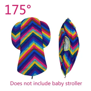 Coussin de siège et paresoleil 175° pour poussette Babyzen Yoyo rembourré tissu Oxford motif chevron multicolore confort bébé Coussin de siège et paresoleil 175° pour poussette Babyzen Yoyo rembourré tissu Oxford motif chevron multicolore confort bébé