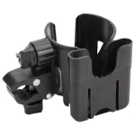 Support universel de tasse et bouteille en plastique durable noir ajustable pour vélo randonnée camping