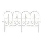 Clôture décorative en métal pour jardin barrière de sécurité extérieure style orné blanc élégant facile à fixer décoration intérieure ou extérieure