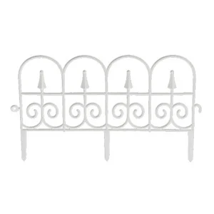 Clôture décorative en métal pour jardin barrière de sécurité extérieure style orné blanc élégant facile à fixer décoration intérieure ou extérieure Clôture décorative en métal pour jardin barrière de sécurité extérieure style orné blanc élégant facile à fixer décoration intérieure ou extérieure