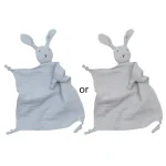Doudou lapin apaisant bébé couverture douce en coton bavoir sécurité serviette visage réconfort accessoire bébé 012 mois