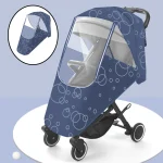 Housse de pluie imperméable universelle pour poussette bébé parepoussière fermeture éclair ouverte sécurité usage quotidien