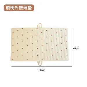 Matelas pliable bébé tapis de jeu extérieur intérieur imperméable doux motifs fruits rouge beige portable