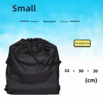 Sac de rangement universel pour poussette bébé antipoussière housse de protection sac de voyage accessoires maternelle 52x50x20cm noir facile à transporter