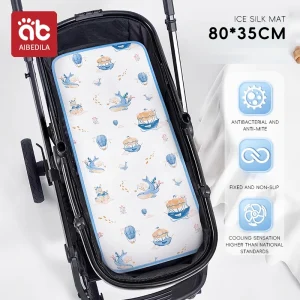 Coussin de siège pour poussette AIBEDILA 80x35cm matelas de couchage frais respirant antibactérien pour bébé 02 ans Castle in the Sky