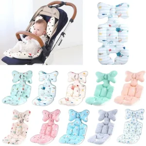 Matelas en Polymères pour Poussette de Bébé Coussin de Siège de Voiture en Coton Accessoires de Confort