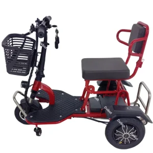 Scooter électrique pliant pour adultes Dalibot 3 roues siège confort panier design moderne stable compact idéal pour personnes âgées et famille