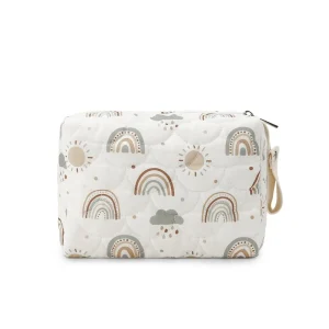 Sac de rangement poussette Cactus arcenciel sac à couches sac maman organizer bébé sac de voyage style enfantin design moderne matelassé facile à transporter