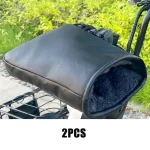 Manchons de guidon imperméables pour vélo housse de poignée chauffante équipement hiver confort antifroid design moderne noire 2 pièces