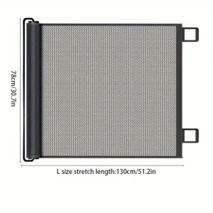 Écran enroulable pour portefenêtre antimoustiques noir sans perçage 130cm x 78cm finition mate design moderne facile à installer usage domestique