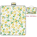 Tapis de piquenique pliable bébé tapis d&rsquo;activité plage citron couverture camping portable 150x200cm design lèche citron matelas de jeu bébé 03 ans