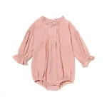 Barboteuse princesse bébé filles manches longues coton doux printemps automne élégance vêtements nouveauné habillage confort