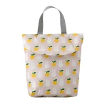 Sac à couches portable bébé imperméable style sac à dos motifs ludiques pour maman rose tendre