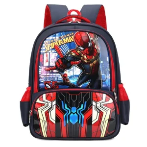 Sac à dos SpiderMan enfant polyester résistant compartiments multiples écolière style moderne sécuritaire Sac à dos SpiderMan enfant polyester résistant compartiments multiples écolière style moderne sécuritaire