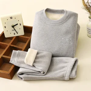 Ensemble chaud pour enfants automne hiver velours épais bébé vêtements confort style moderne en doux matériau