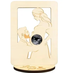 Ornement en bois décoratif pour maman enceinte souvenir échographie cadeau de grossesse