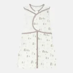 Sac de couchage bébé confortable en coton doux design moutons nuages fermeture éclair 13 ans vêtement de nuit respirant sécurité et praticité