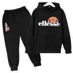 Ensemble sportswear enfants ellesse hooded sweatshirt et joggers cotonpoly unisex 313 ans design moderne idéal sports plein air 高品質 cadeau enfant