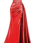 Robe de soirée élégante pour occasions spéciales robe de bal longue en satin doré avec détails en strass dos nu sans manches