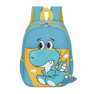 Sac à dos école enfant dragon mignon design ludique pour maternelle primaire sac d&rsquo;école personnalisé couleur violette jaune bleu 2023
