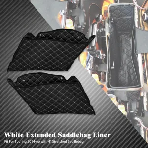Revêtement intérieur sacoche moto Harley Touring 20142022 liner étanche 4 pouces matelassé noir paire