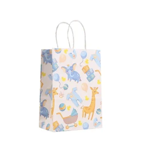 Sacs cadeaux bébé garçon 12 pièces poignées époisses biscuits baby shower décoration fête d&rsquo;anniversaire révélation sexe usage réception cadeaux invités style enfantin motifs animaux occasion spéciale