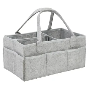 Organisateur de poussette portable en feutre sac fourretout pliable avec compartiments et poches latérales idéal pour le rangement des couches et des affaires de bébé design moderne et minimaliste en gris clair Organisateur de poussette portable en feutre sac fourretout pliable avec compartiments et poches latérales idéal pour le rangement des couches et des affaires de bébé design moderne et minimaliste en gris clair