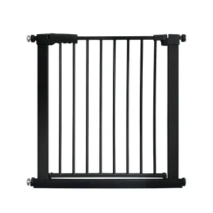 Barrière de sécurité pour porte en métal noir sécurisée pour enfants et animaux de compagnie ajustable durable et moderne
