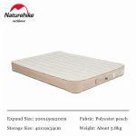 Naturehike matelas gonflable camping extérieur polyester doux confortable compact portable valve intégrée camping piquenique barbecue