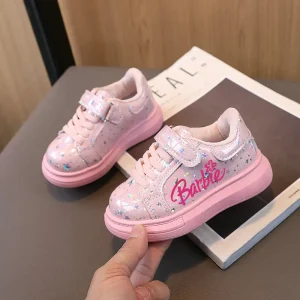 Barbie enfants chaussures décontractées baskets Barbie enfant en bas âge espadrilles décontractées garçons filles bébé dessin animé imprimé rose enfants chaussures taille 21-30 – 3