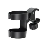 Portegobelet poussette ajustable en plastique noir pour enfant bouteille tasse fauteuil roulant voiture bébé