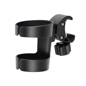 Portegobelet poussette ajustable en plastique noir pour enfant bouteille tasse fauteuil roulant voiture bébé