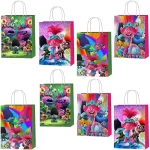 Trolls Candy GT Sac à main en papier décoratif pour fête cadeau anniversaire 20x15x7cm 12PCS style élégant usage multiple