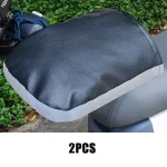 Manchons de guidon de moto, équipement d&rsquo;hiver, gants chauffants, manchettes imperméables, couverture de poignée de vélo, couvre-mains chauffants – Black B 2Pcs