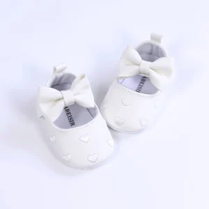 Chaussures bébé fille style amour nœud cœur motif coton doux confort respirant antidérapant premier pas fille 012 mois Chaussures bébé fille style amour nœud cœur motif coton doux confort respirant antidérapant premier pas fille 012 mois
