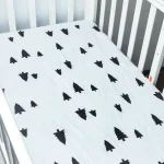 Draphousse berceau bébé douillet 100% coton motifs sapins design scandinave sécurisé confortable nouveauné enfant lit miniature