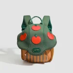 Sac à dos enfant ZAY ZOLI design ludique motifs fruits vert olive orange fille garçon école loisirs