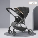 Poussette bidirectionnelle ultra légère pour bébé landau à quatre roues tour par minute paysage élevé moderne facile à plier design minimaliste coloré urbain bébé 03 ans