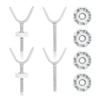 Supports montage Y en métal et plastique blanc pour planche à roulettes et scooter  Set de 4 tiges filetées