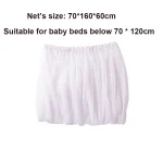Moustiquaire lit bébé universelle maille blanche antimoustiques 70x160cm ajustable respirante été hiver