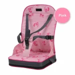 Siège de salle à manger Portable pour bébé, rehausseur pour enfants, coussin de chaise haute, sac de chaise pliable, siège de voyage pour bébé – pink
