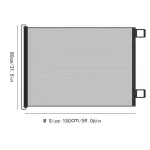 Écran de protection pour fenêtre intimité et confidentialité toile polyester cadre plastique 150×80 cm