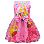Robe princesse dessin animé filles robe Ariel Cendrillon Pepper LED fêtes anniversaire Noël enfants 37 ans