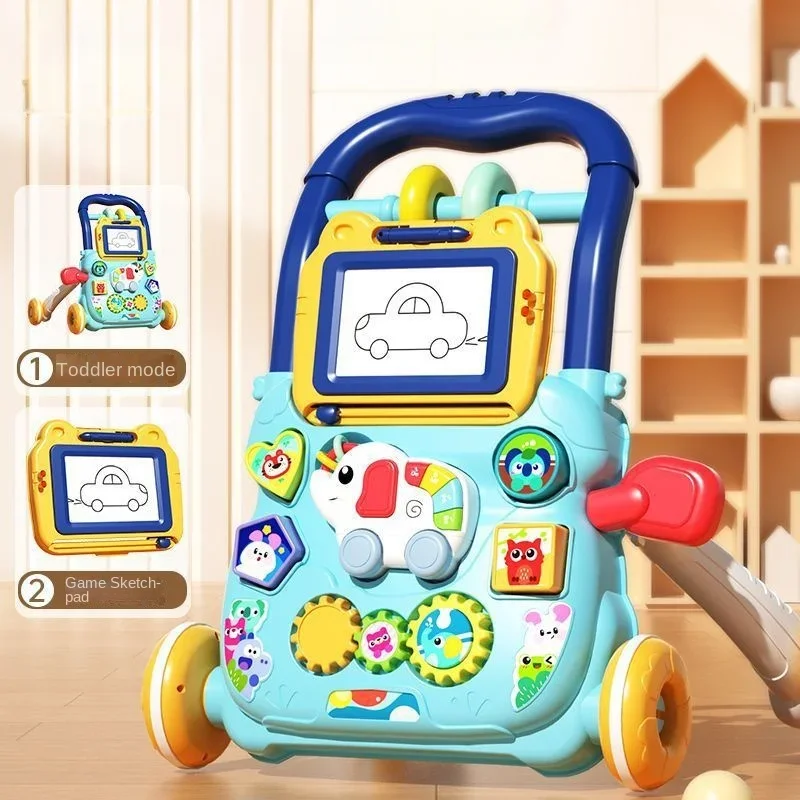 Poussette bébé apprendre à marcher avec jouets musique et peinture antirenversement multifonctionnel cadeau idéal