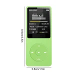 Lecteur MP3 Portable Écran Numérique Vert Design Moderne Écoute Musicale Sport Marche Course Poids Léger Usage Urbain Accessoire Multifonctionnel