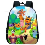 Sac à dos enfant chatons maternelle design Cute Three Cats sécurité pratique compartiments multiples nylon doux enfants 713 ans